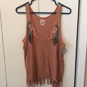 Urban outfitters fringed tank